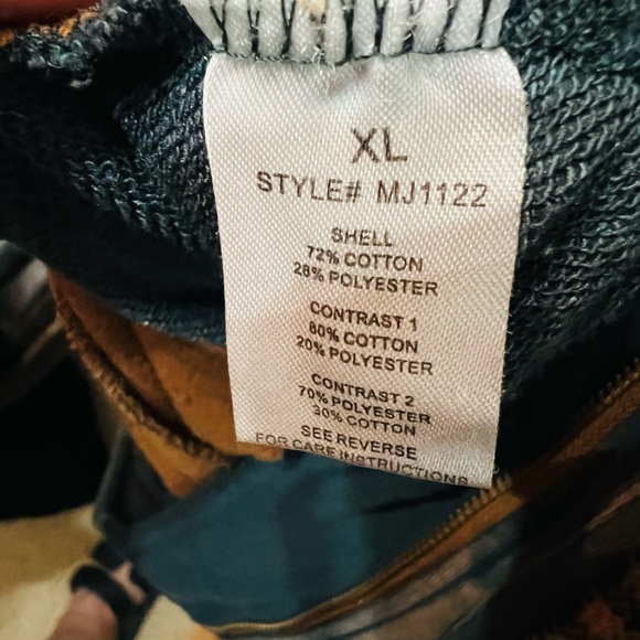 Olí & Hali XL BNWOT Plaid Patchwork Jacket with Green   and Orange Accents - Picture 11 of 13